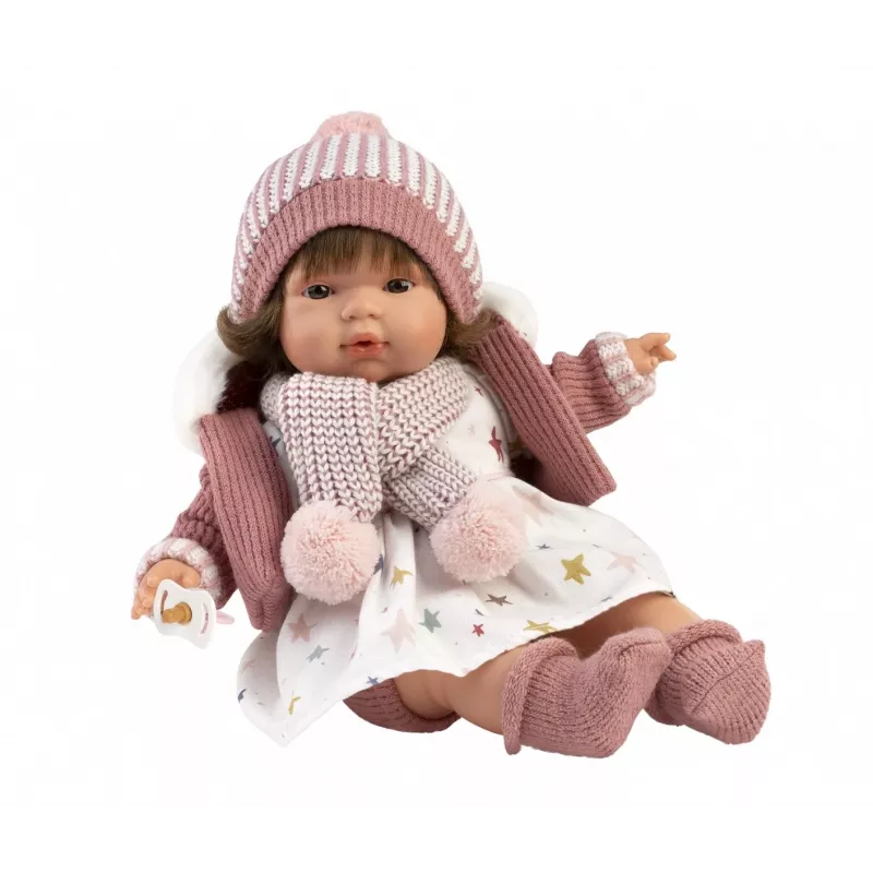 Lėlė Llorens Lola, 38 cm, verkianti, realistiniai bruožai, minkštas kūnas
