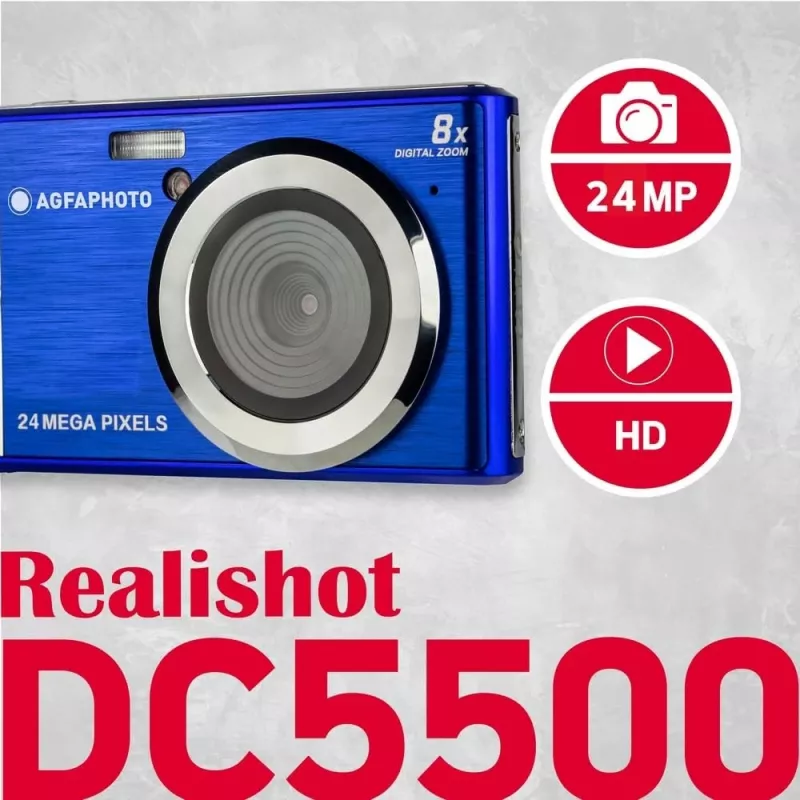 Realishot DC5500 kompaktiškas fotoaparatas 24 MP CMOS 5616 x 3744 pikseliai Mėlyna (DC5500BL)