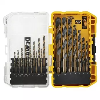 DeWalt DT70729-QZ 23 dalių juodų ir auksinių metalo grąžtų rinkinys