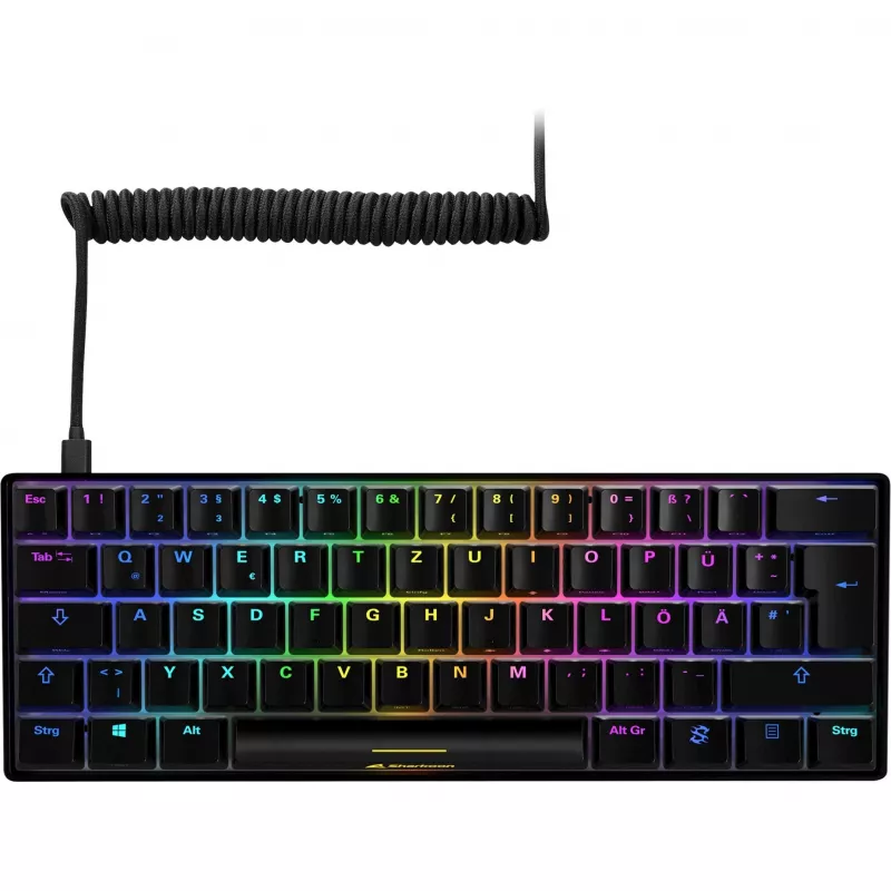 Sharkoon SKILLER SGK50 S4 klaviatūra žaidimams USB QWERTZ vokiška juoda