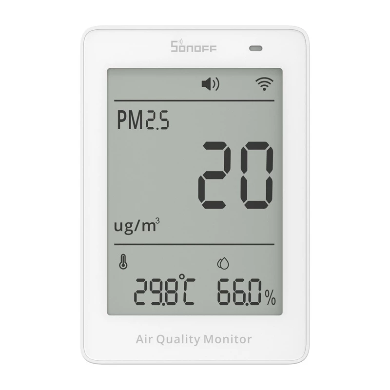 Matinis oro kokybės jutiklis WiFi LCD Sonoff AirGuard PM2.5 SAWF-07P