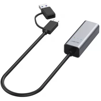 Ethernet adapterius ALLNET ALL-NC-2.5G-USBC_A USB 3.0 Type-C ir Type-A 2,5 Gbps Multi‑Gigabit LAN