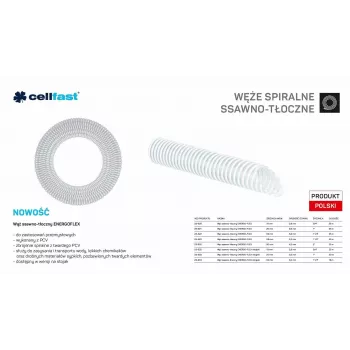 Siurbimo ir slėgio žarna siurbliams 38mm x 25m bespalvė ENERGO-FLEX