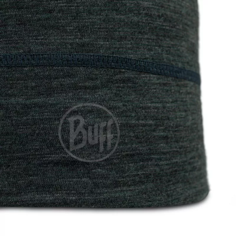Buff Merino Lightweight Multistripes Forest vilnonė kepurė, unisex, tamsiai žalia, 125 g/m²