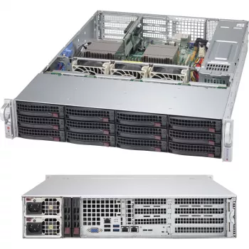 Supermicro 2U 12x3.5 karštai keičiamų diskų korpusas 2x1200W be OS