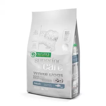 Sausas šunų ėdalas Nature’s Protection Superior Care White Dogs Grain Free Adult Small Fish 1,5 kg