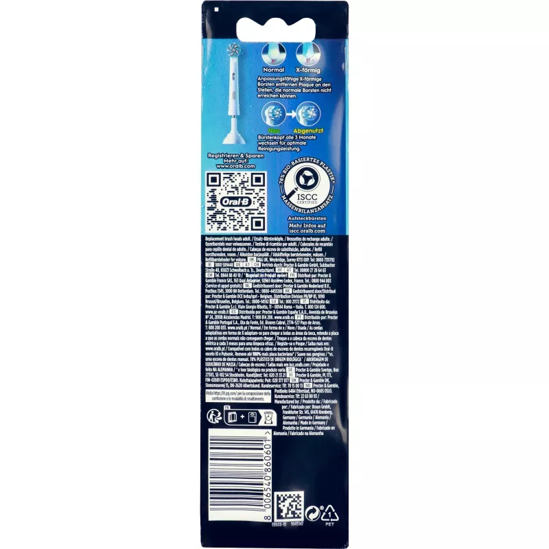 Oral-B Pro Sensitive Clean keičiamos šepetėlių galvutės, 10 vnt.