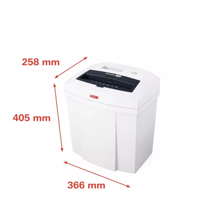 Popieriaus smulkintuvas HSM SECURIO C14 juostinis smulkinimas 22,6 cm Baltas
