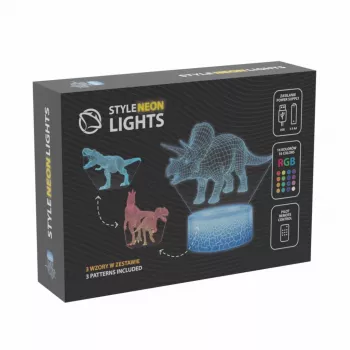 Stalinė LED lempa MANTA SNL117RGB RGB 3D dinozaurų šviesos dekoracija