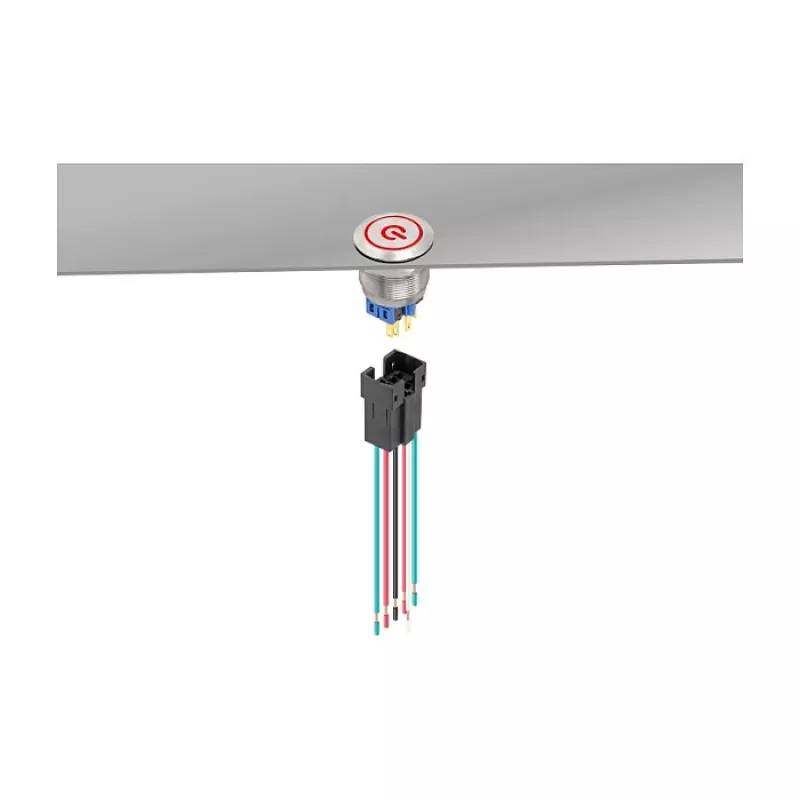 Delock 90790 lizdas 25 mm 6 kontaktų mygtukui ar jungikliui