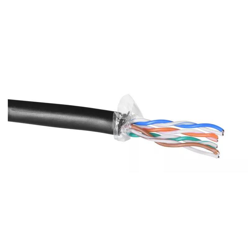 Alantec KIU5OUTS305Q tinklo kabelis juodas 305 m Cat5e U/UTP (UTP)