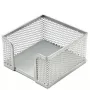 Užrašų dėžutė Forpus, 9,5x9,5 cm, sidabrinė, perforuotas metalas 1005-007
