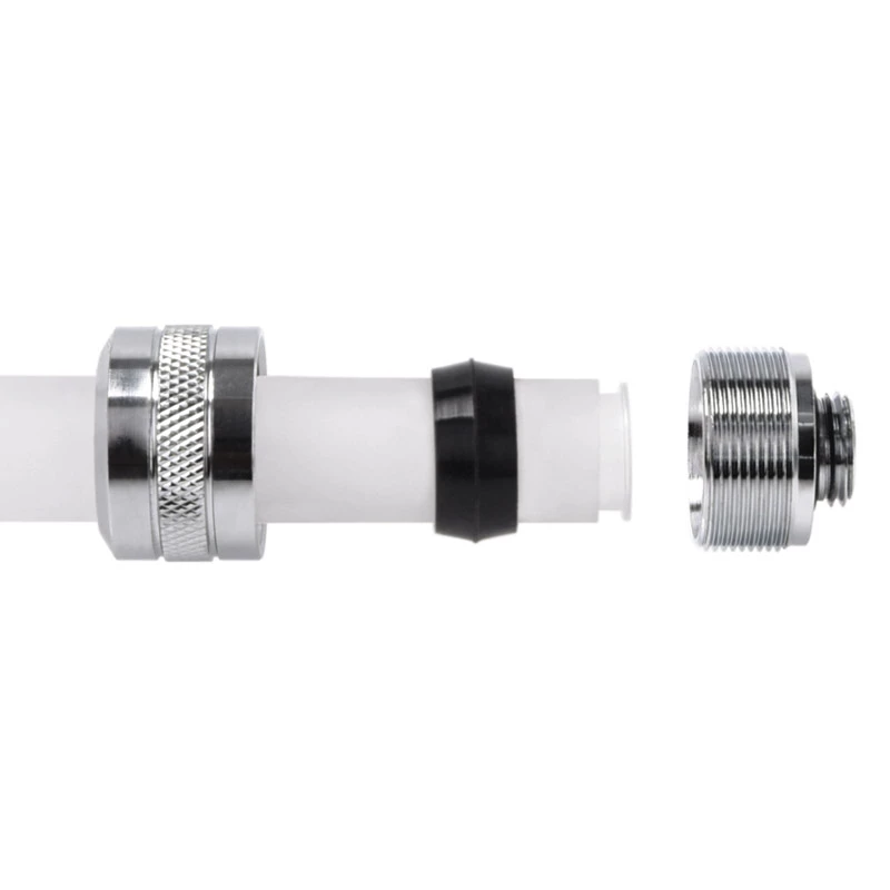 Alphacool 17470 – žalvarinis chromuotas PC vandens aušinimo jungtis, aukštis 20 mm, svoris 23 g