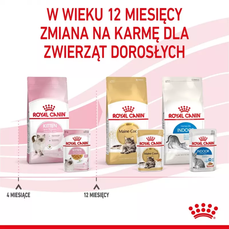 Royal Canin Kitten Jelly 85 g šlapias ėdalas kačiukams su vištiena, 12 vnt.