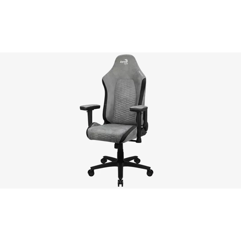 Žaidimų kėdė Aerocool Crown AeroSuede Universal Padded seat Stone Grey