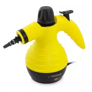 Nešiojamas garinis valytuvas ESPERANZA EHS001 — 0,35 L, 900 W, 3 bar, 115°C, 40 g/min, su antgaliais grindims, apmušalams ir šepečiu