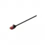 Wentronic Goobay CAT 6 Slim-Patch kabelis, U/UTP, juodas, 0,15 m – varinė gysla (71547)
