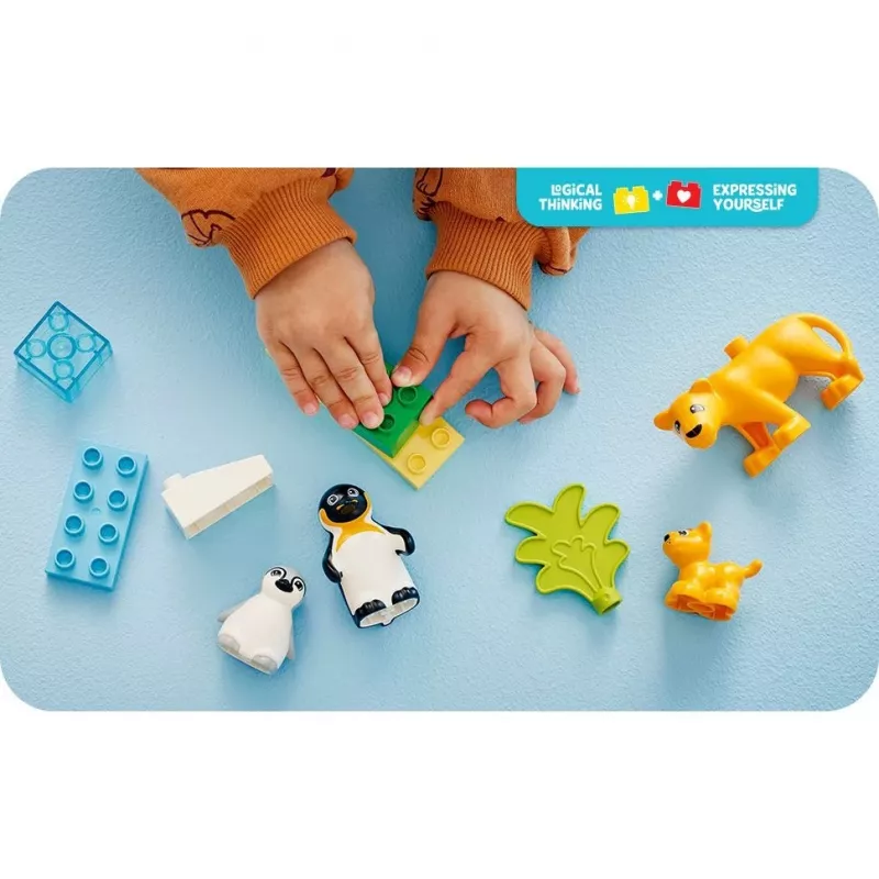 LEGO DUPLO 10442 Laukiniai gyvūnai: Pingvinai ir liūtai