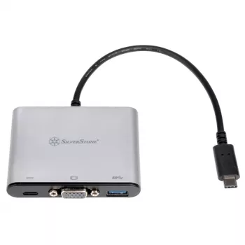 Išorinis vaizdo adapteris SILVERSTONE CH7517 USB-C į VGA (Chrontel CH7517) išoriniam ekrano prijungimui