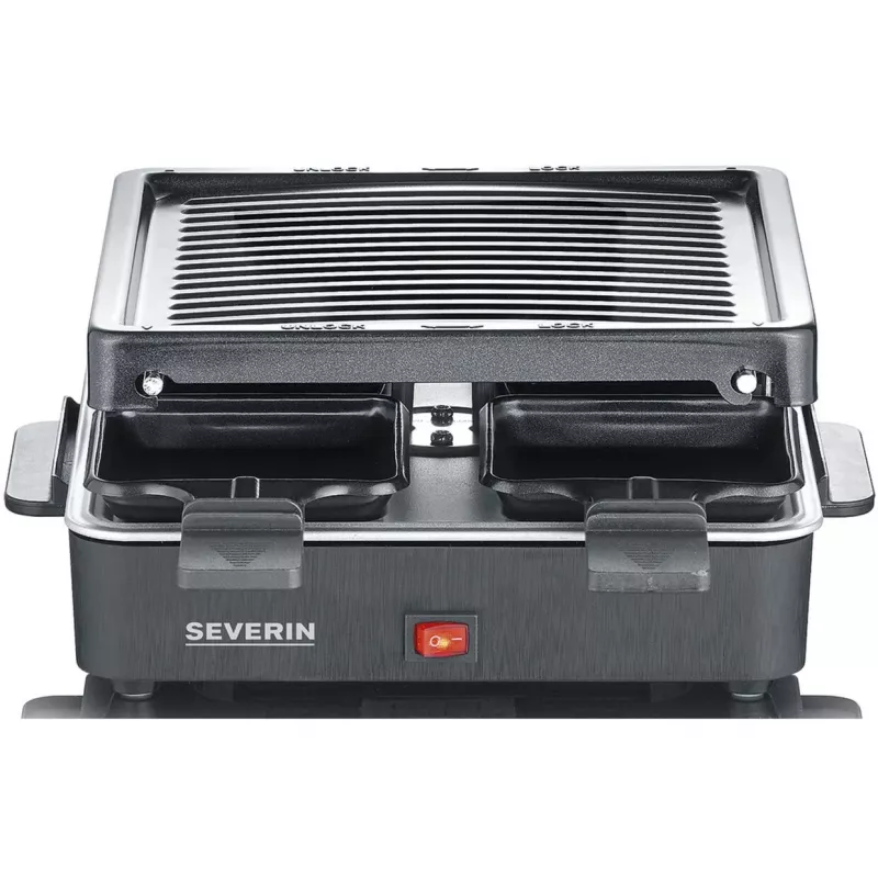 Severin Mini Raclette Grilis su 4 Mažomis Nelimpančiomis Keptuvėmis 600 W