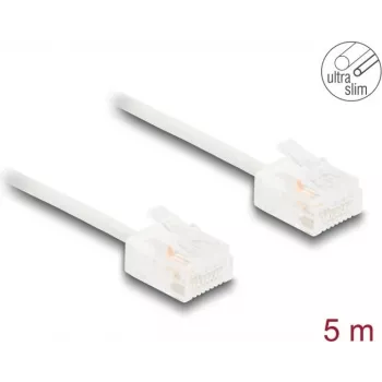 DeLOCK RJ45 tinklo kabelis Cat.6 UTP Ultra Slim 5 m baltas