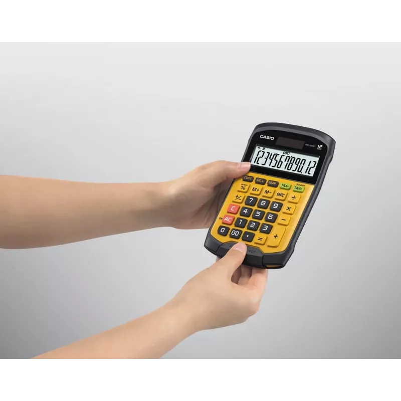 CASIO WM-320MT-S biuro skaičiuotuvas vandeniui atsparus, 12 skaitmenų ekranas, nuimama klaviatūra