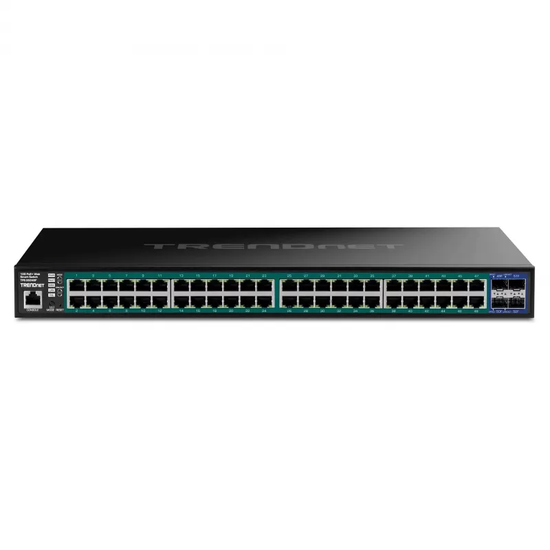 TRENDnet 52 prievadų Gigabit Web Smart 740W PoE+ jungiklis su 10G - Jungiklis - 1 Gbps