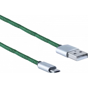 USB laidas ShiverPeaks BS14-50115 0,9 m USB A – Micro-USB B žalias