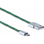 USB laidas ShiverPeaks BS14-50115 0,9 m USB A – Micro-USB B žalias