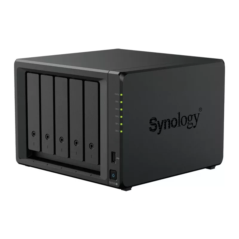 Synology DiskStation DS1525+ NAS / saugyklos serveris Ryzen Embedded V1500B 8 GB DDR4 0 TB Juoda
