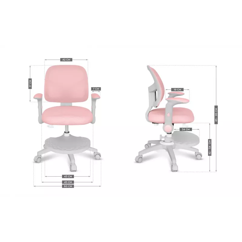 Kėdė besisukanti Junior 5.0 Pink