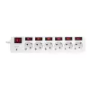 Prailginimo laidas LogiLink LPS250 1,5 m 6 AC lizdų Baltas