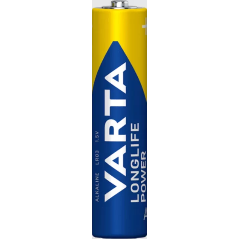 Šarminės baterijos Varta Longlife Power AAA Micro (LR03) – 12 vnt. pakuotė
