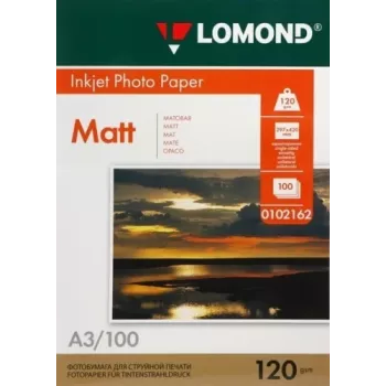 Lomond Photo Inkjet Popierius Matinis 120 g/m² A3, 100 lapų