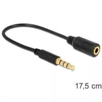 Garso laidas DeLOCK 62498 0,175 m 3,5 mm Juodas