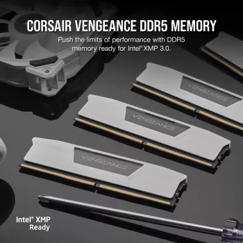 CORSAIR Vengeance DDR5 atminties rinkinys 48 GB (2 x 24 GB) DIMM 288-PIN 6000 MHz PC5-48000 CL30 1,4 V baltas (CMK48GX5M2B6000C30W)