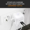 QOLTEC 52548 ilgintuvas su 3×AC lizdais ir USB prievadu