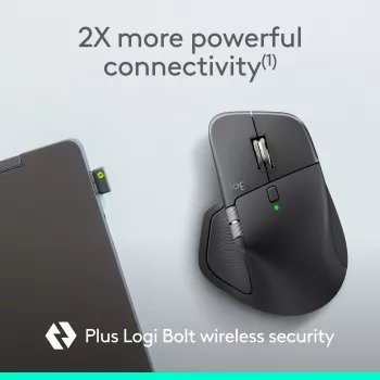 Logitech MX Master 4 for Business pelė – belaidė + Bluetooth, 8000 DPI, grafitas