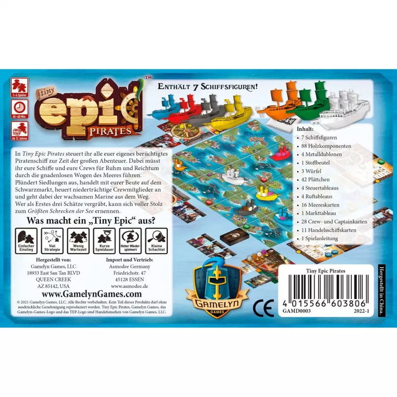 Tiny Epic Pirates šeimyninis žaidimas