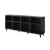 Komoda Cama Meble ETNA 2000×420×820 mm, juoda matinė, medžio drožlių plokštė