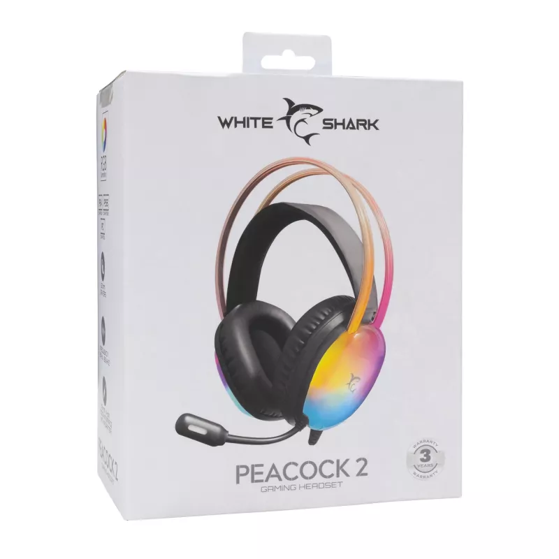 Ausinės White Shark GH-2444 Peacock-2 Juodos