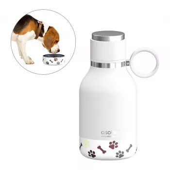 Asobu SDB1 White šuns dubuo 1000 ml nerūdijančio plieno termodubuo