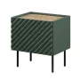 Naktiniai staliukai Cama Meble ONDA 2 vnt 50×40×H54 cm, žali, MDF/medžio drožlių plokštė, 16 mm rėmas
