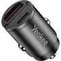 Automobilinis kroviklis YENKEE CAR 02 Power Delivery 30W su USB-A ir USB-C prievadais