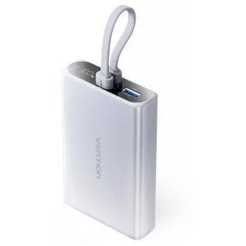 Nešiojamas powerbank Vention FHZM0 10000 mAh, 3.85 V, USB-A + USB-C, 3 A išėjimas, Pilka