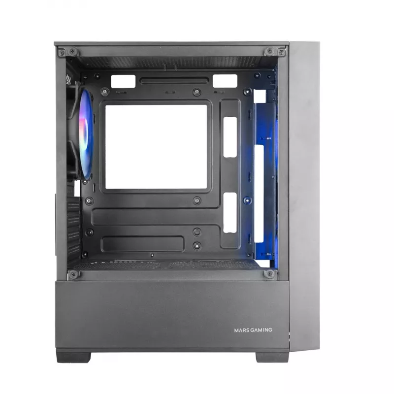 PC korpusas TACENS Mars Gaming MC-VORTEX Mini Tower Mini-ITX/Micro-ATX grūdintas stiklas juodas, 3x120mm, 27,3 cm GPU, 162 mm CPU aušintuvas