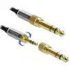 Garso kabelis DeLOCK 85783 5m 3,5mm juodas pilkas