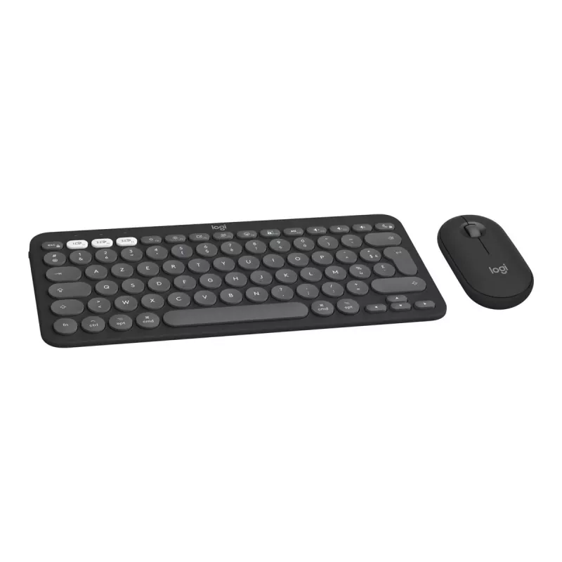 Logitech Pebble 2 Combo for Mac belaidė klaviatūra ir pelė QWERTZ vokiška grafito spalva