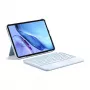 Klaviatūra Inateck KB04122 QWERTZ Bluetooth su jutikliniu kilimėliu, įmontuota 500 mAh baterija, mėlyna