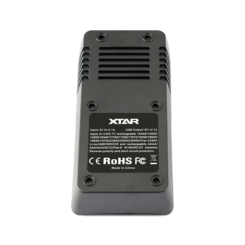 XTAR VC2 Buitinių baterijų įkroviklis USB
